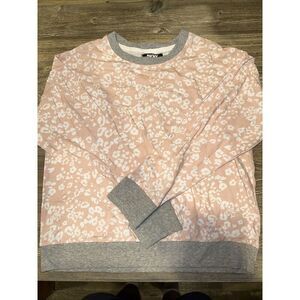 DKNY Animal-Print Long-Sleeve Shirt Women's Small Pink. NWOT. P